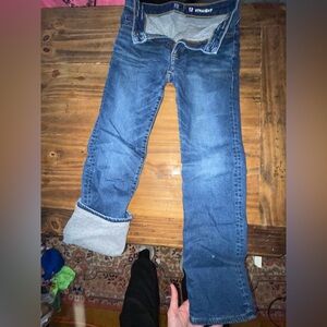 Boys size 12 fleece lined jeans